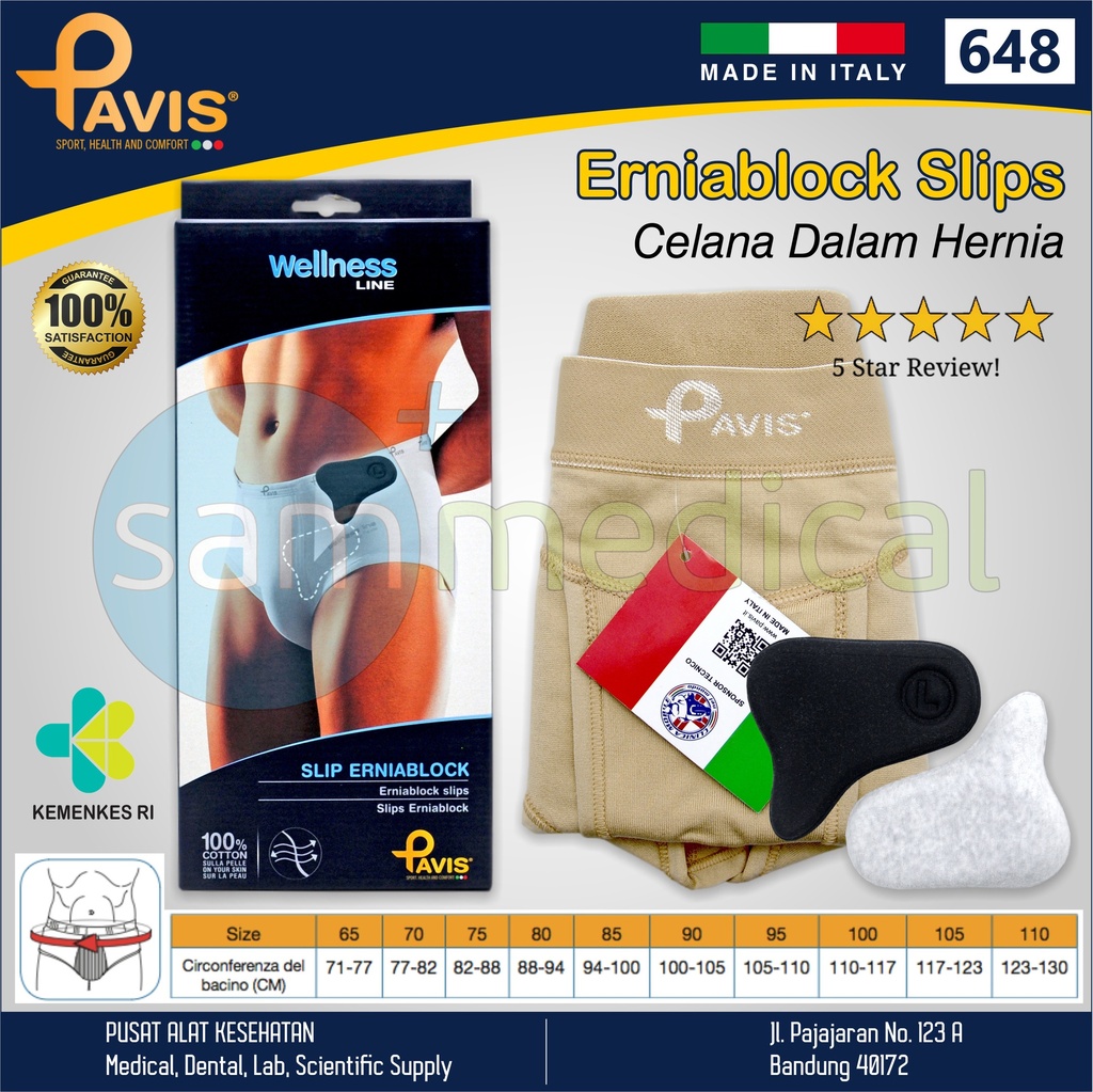 PAVIS Erniablock Beige / Celana Hernia 648 - No 85 (94-100cm)