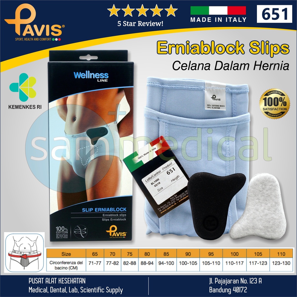 PAVIS Erniablock Medium / Celana Hernia 651 - No 75 (82-88CM)
