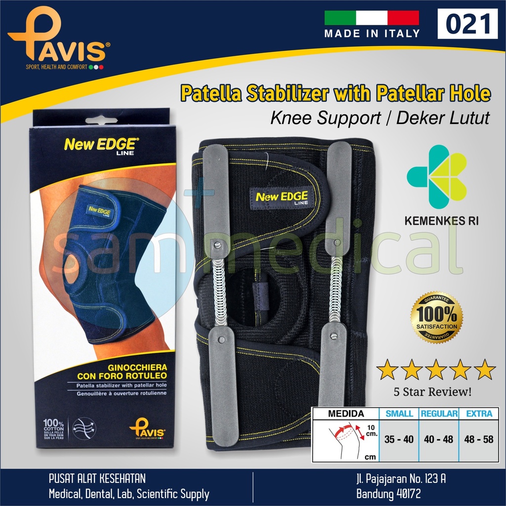 [00120180132] PAVIS Adjustable Knee and Patellar Hole 021 Size Reguler (40-48cm)