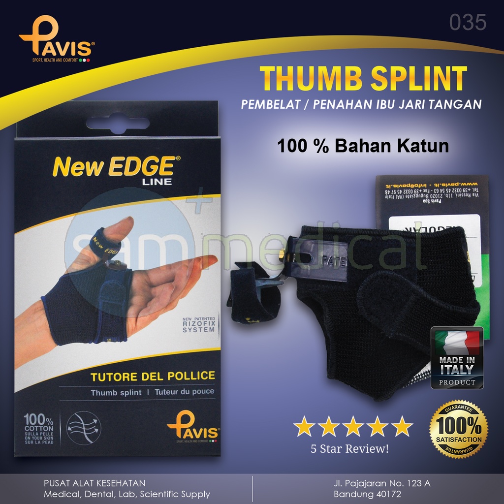 [00120180137] PAVIS Thumb Splint 035N Size Reguler