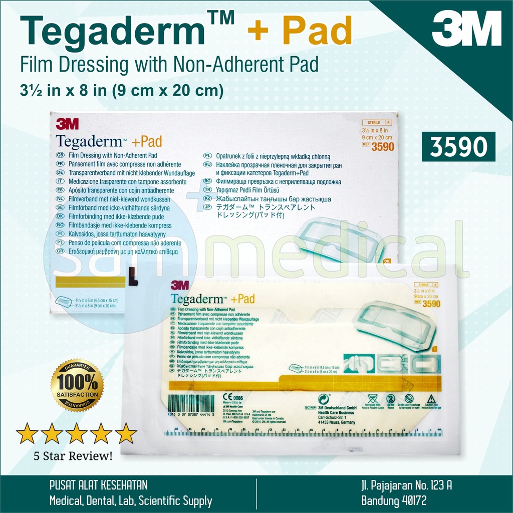 Tegaderm + Pad (3590) - 9 cm x 20 cm