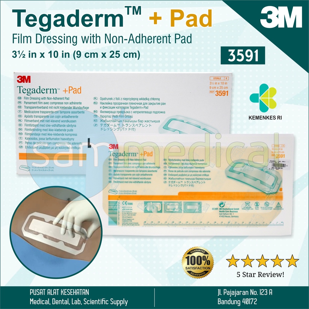 Tegaderm + Pad (3591) - 9 cm x 25 cm