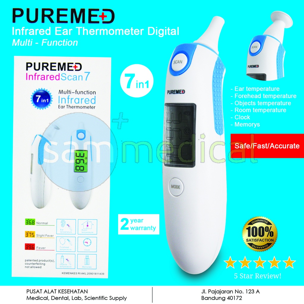 [00120180205] Puremed Multifunction Infrared Ear Thermometer PRM 188