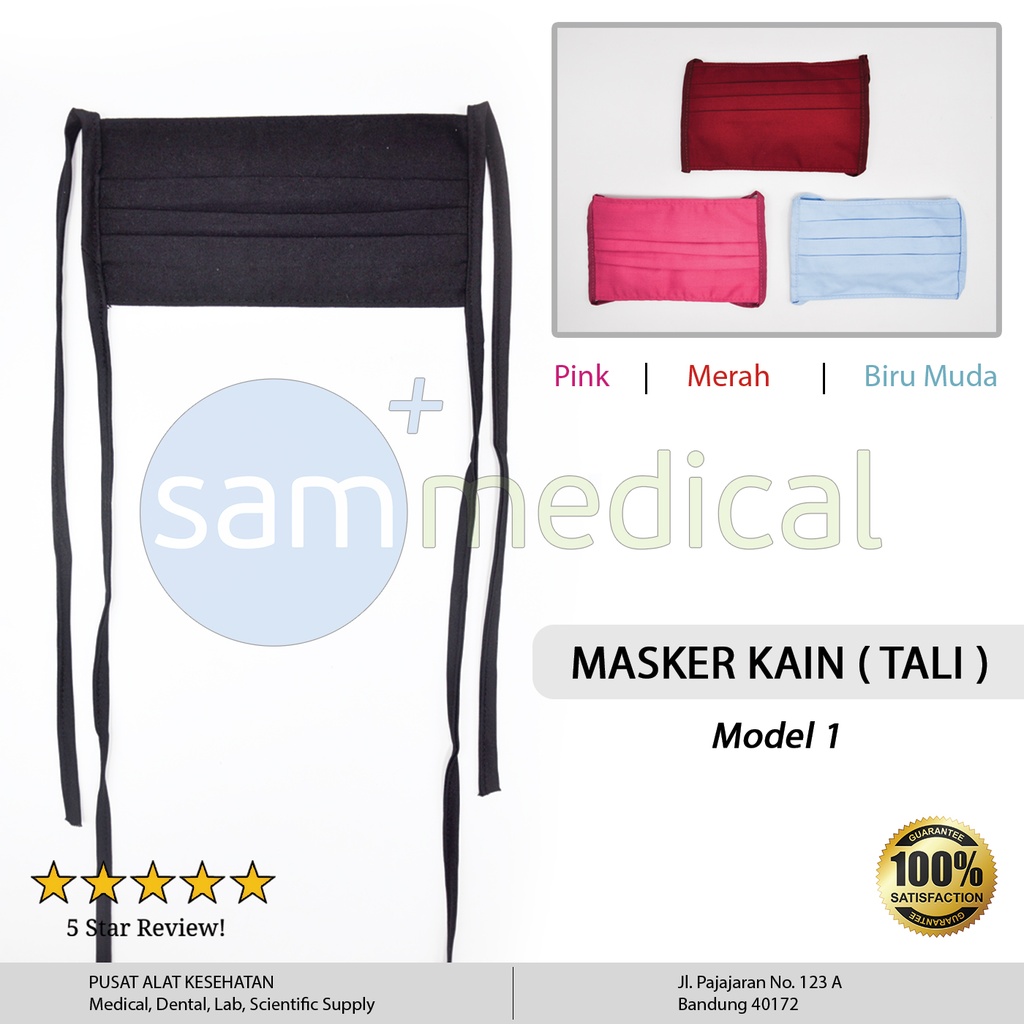 Masker Kain Tebal Hitam (TALI)