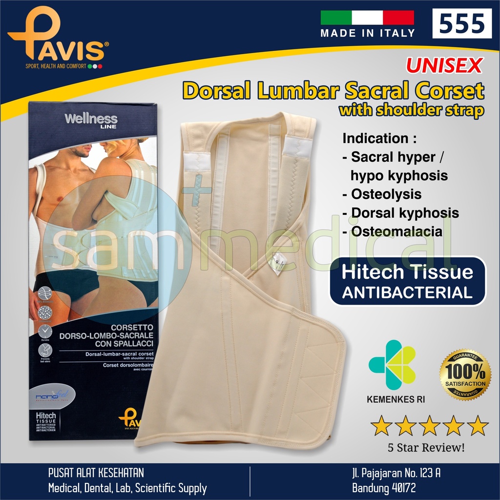 PAVIS Dorsal Lumbar Sacral Corset 555 Size L (85-95cm)