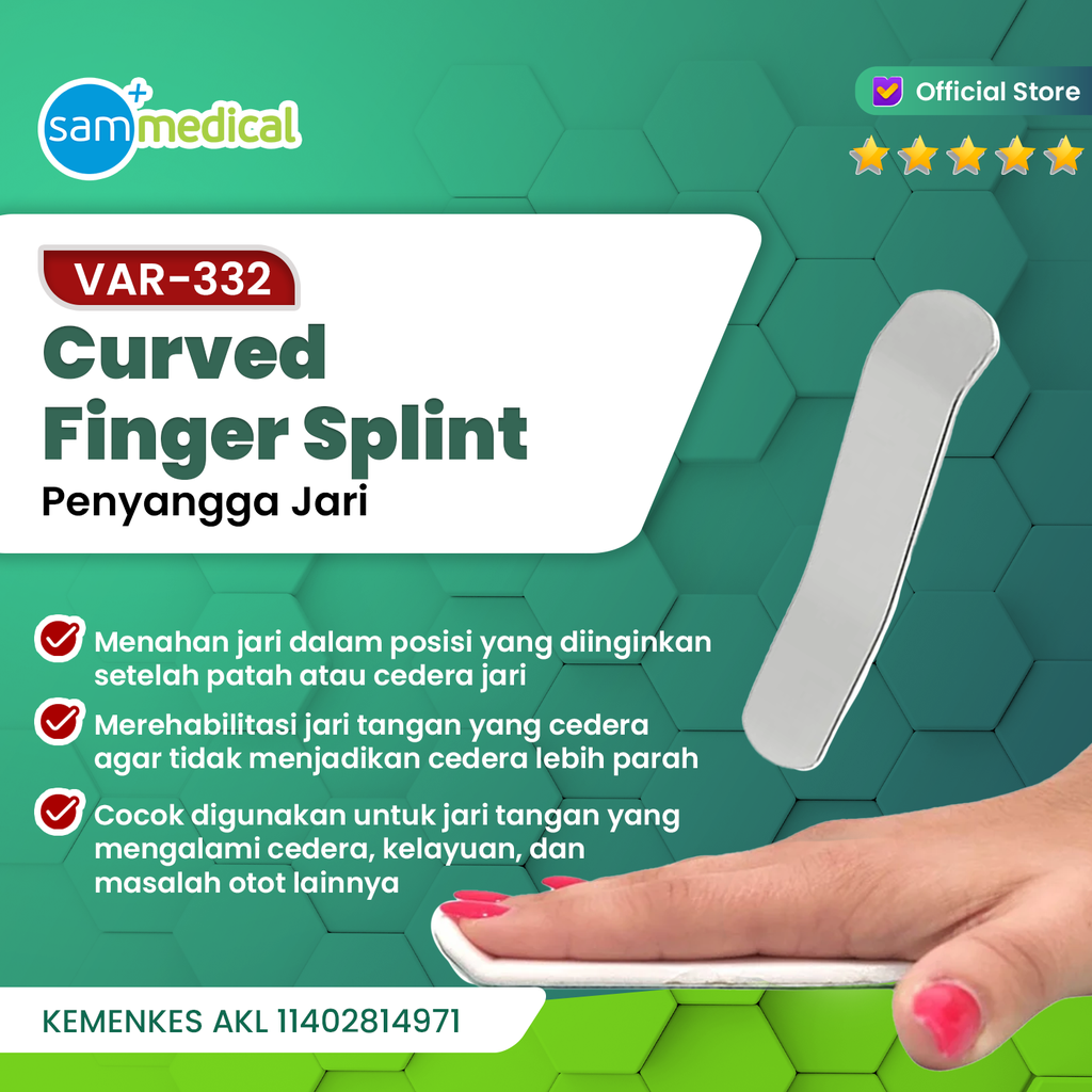 [00120180338] Variteks Curved Finger Splint No 1 - S VAR 332