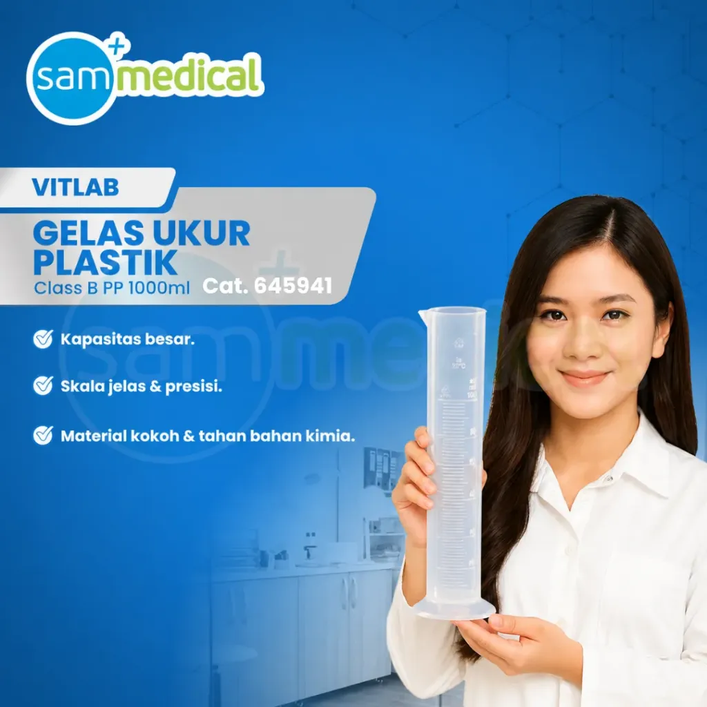 [00320180067] Vitlab Gelas Ukur Plastik Class B PP 1000ml(645941)