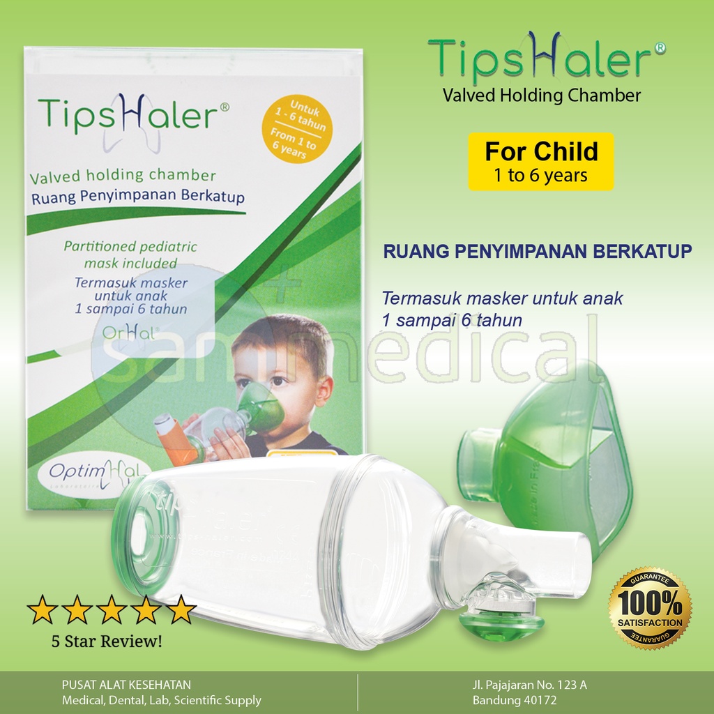 [00120180370] TipsHaler® Valved Holding Chamber Pediatric (1-6th)
