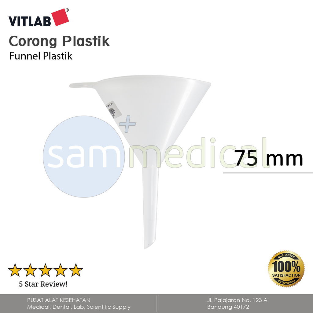 Vitlab Corong Plastik PP 75mm (41394)