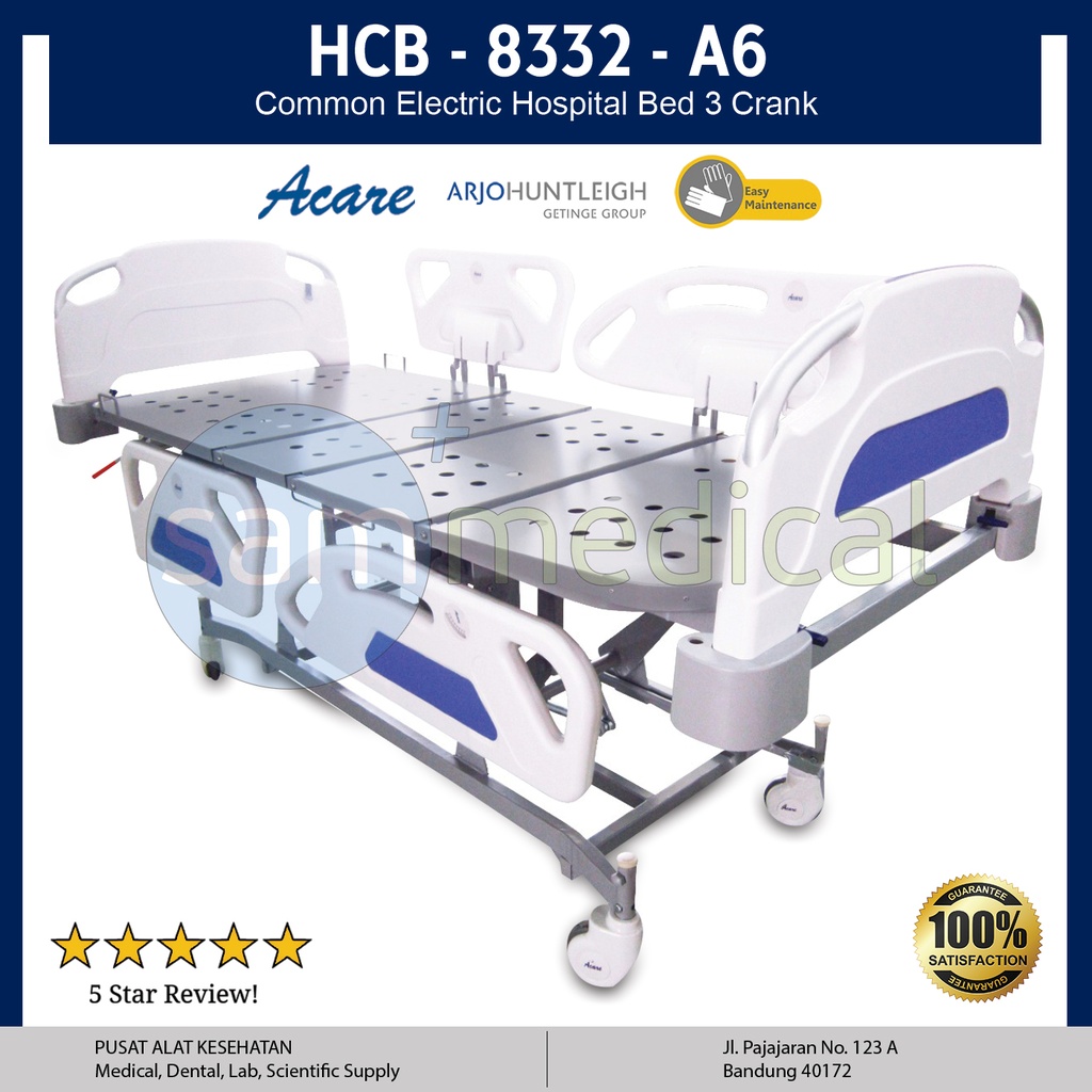 Acare Hospital Bed Electric Model HCB 8332-A6 (kupu-kupu)
