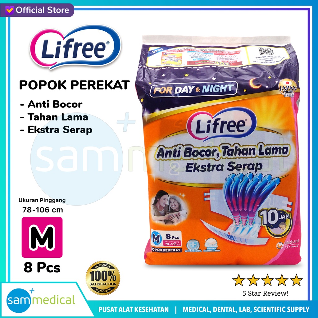 LIFREE Popok Prepet size M @8pcs