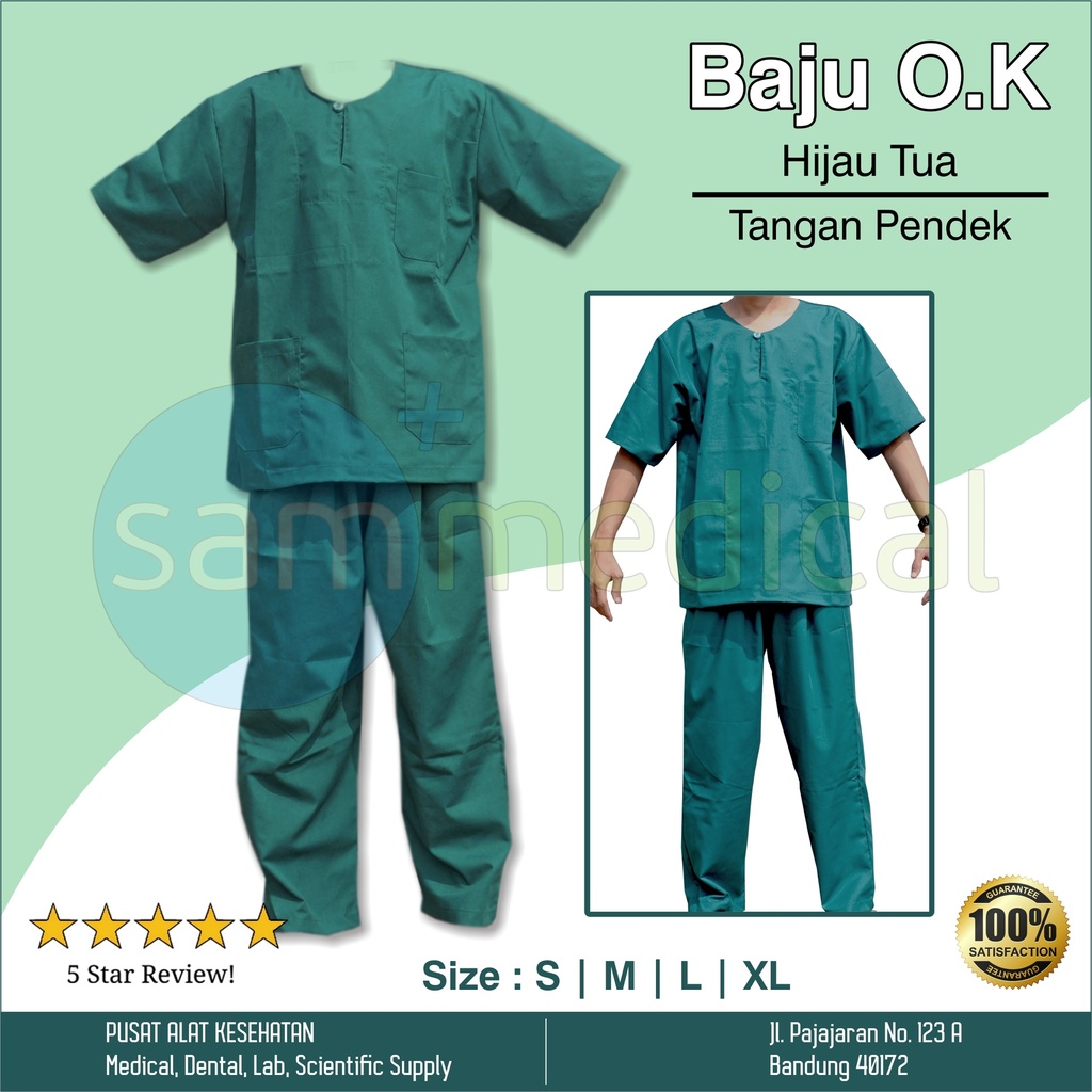 [00120180509] Baju O.K Hijau Tua Pendek Size M
