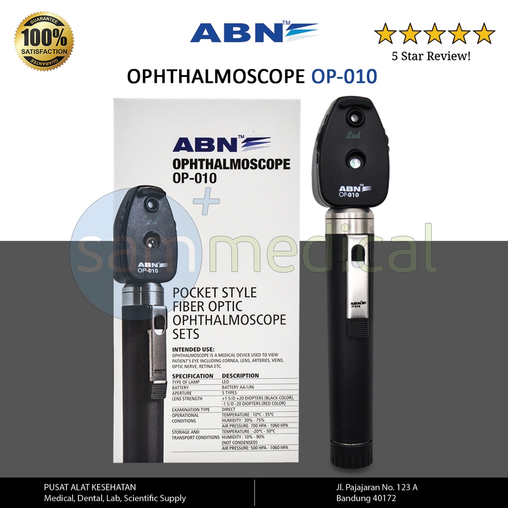 [00120180535] ABN Opthalmoscope Fiber Optic OP 010