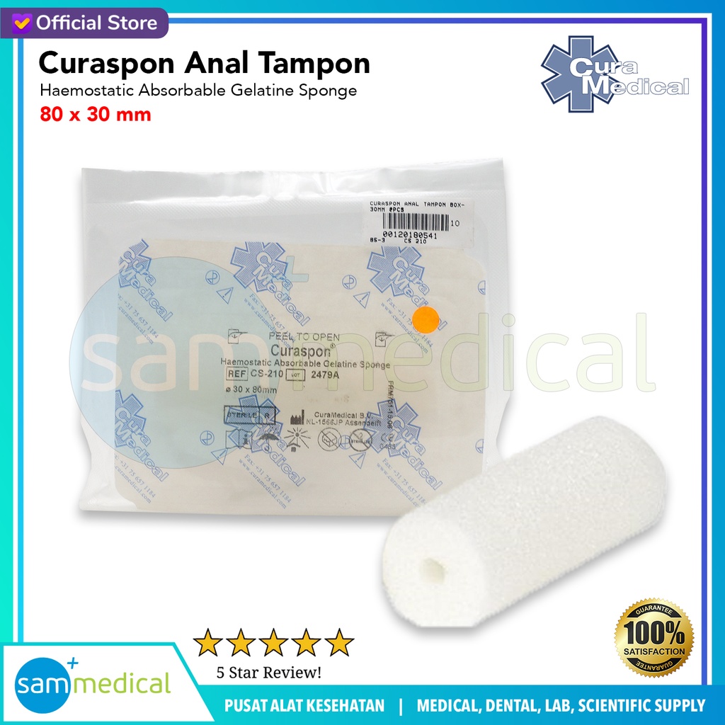[00120180541] Curaspon Anal Tampon 80x30mm @pcs