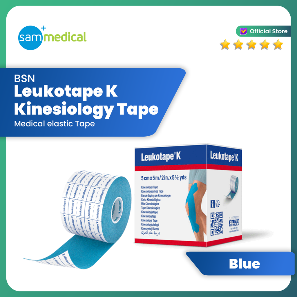 [00120190033] BSN Leukotape K Blue - 5cm x 5m