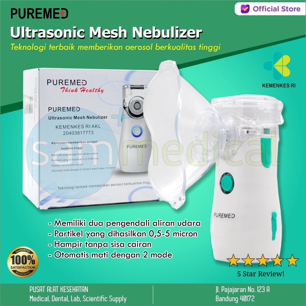 [00120190096] Puremed Ultrasonic Nebulizer Portable - MY 125