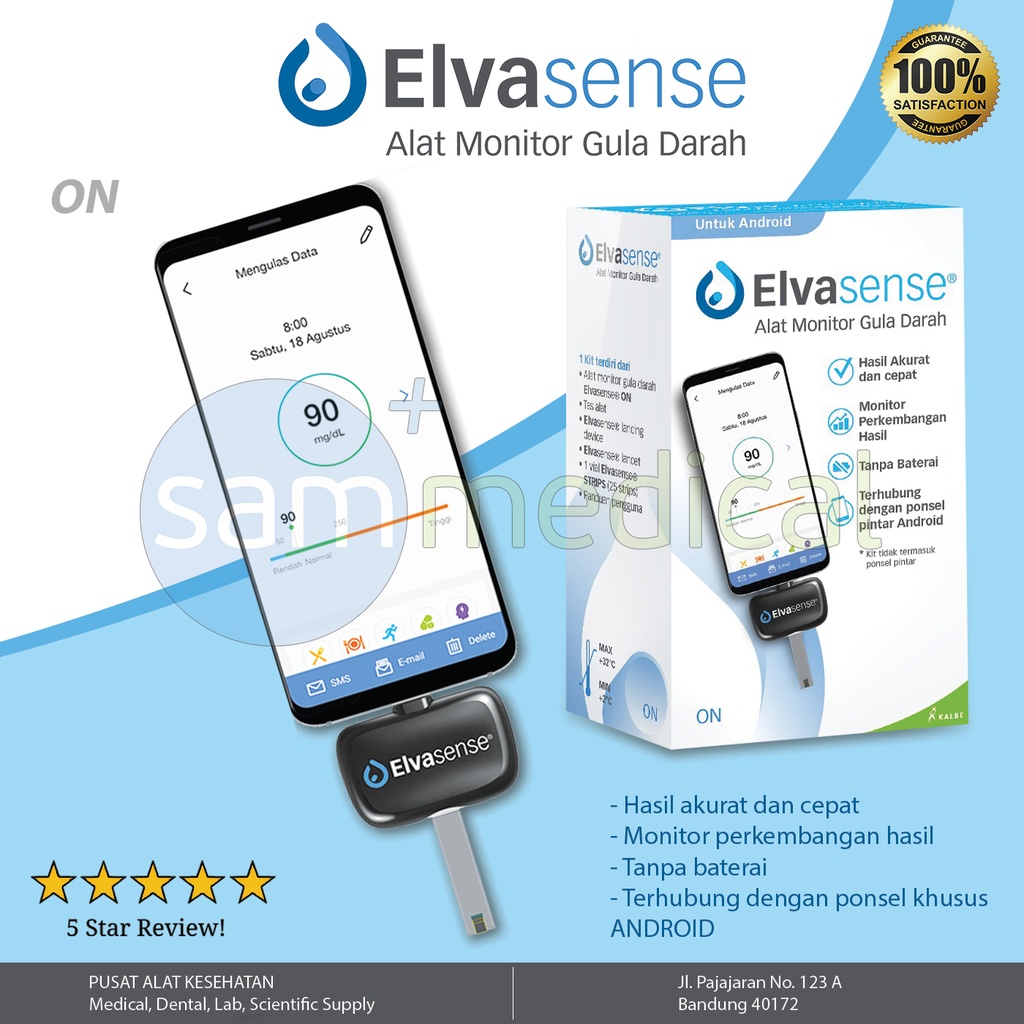 [00120190113] ELVASENSE Alat Monitor Gula Darah - ON