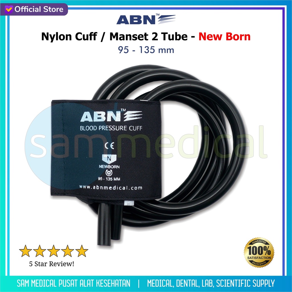[00120190193] ABN Spare Part Nylon Cuff w/ 2 tube - New Born