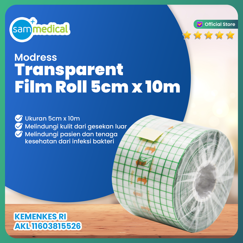 [00120190217] Modres Transparent Film Roll 5x10m