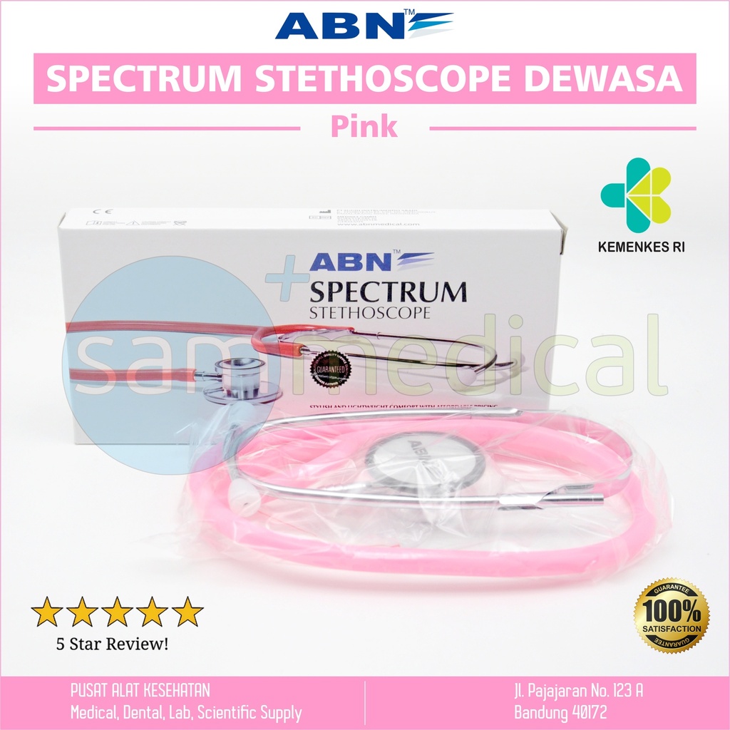 [00120190222] ABN Stethoscope Spectrum Dewasa - Pink