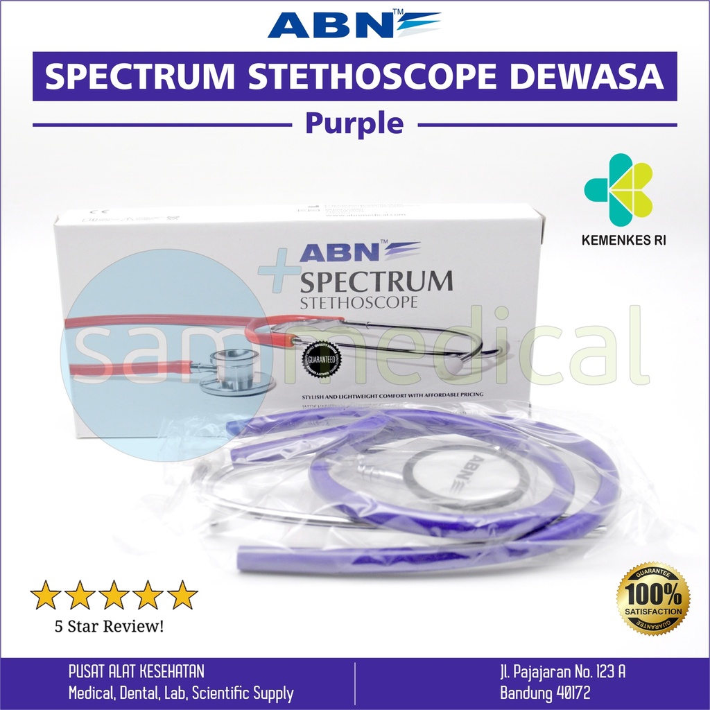 ABN Stethoscope Spectrum Dewasa - Purple