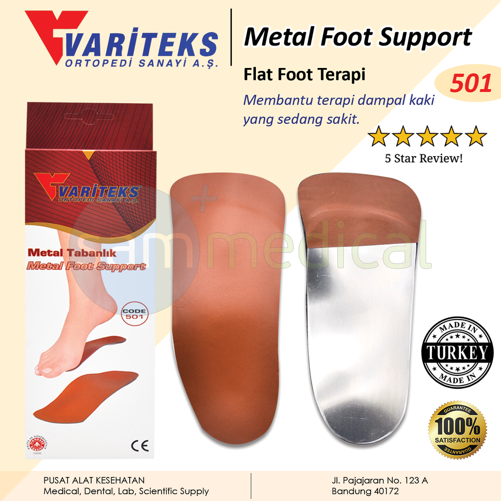 [00120190226] Variteks Metal Foot Support/ Flat Foot No 41 VAR 501
