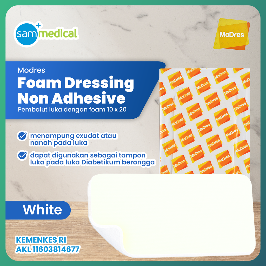 [00120190242] MoDres B Foam Non Adhesive - 10x20cm (white)