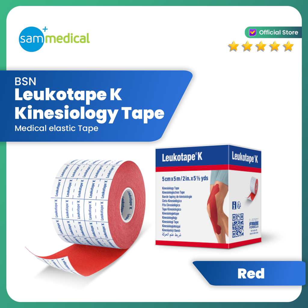[00120190250] BSN Leukotape K RED - 5cm x 5m