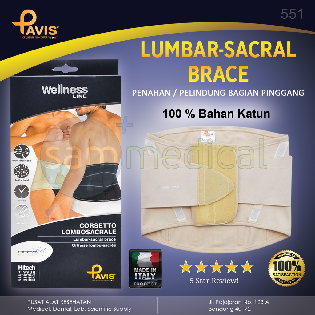 [00120190287] PAVIS Lady Lumbosacral Corset 551 - S (65-75cm)