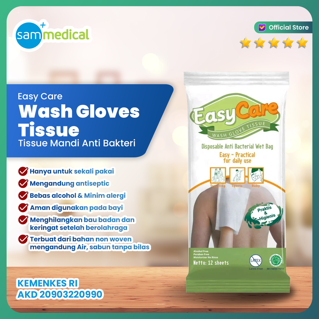 EasyCare Wash Gloves Non Perfume @12sheets
