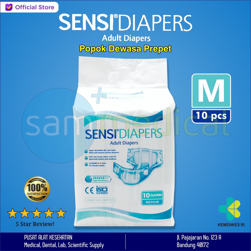 [00120190336] Sensi Adult Diapers / Popok Prepet Size M @10pcs