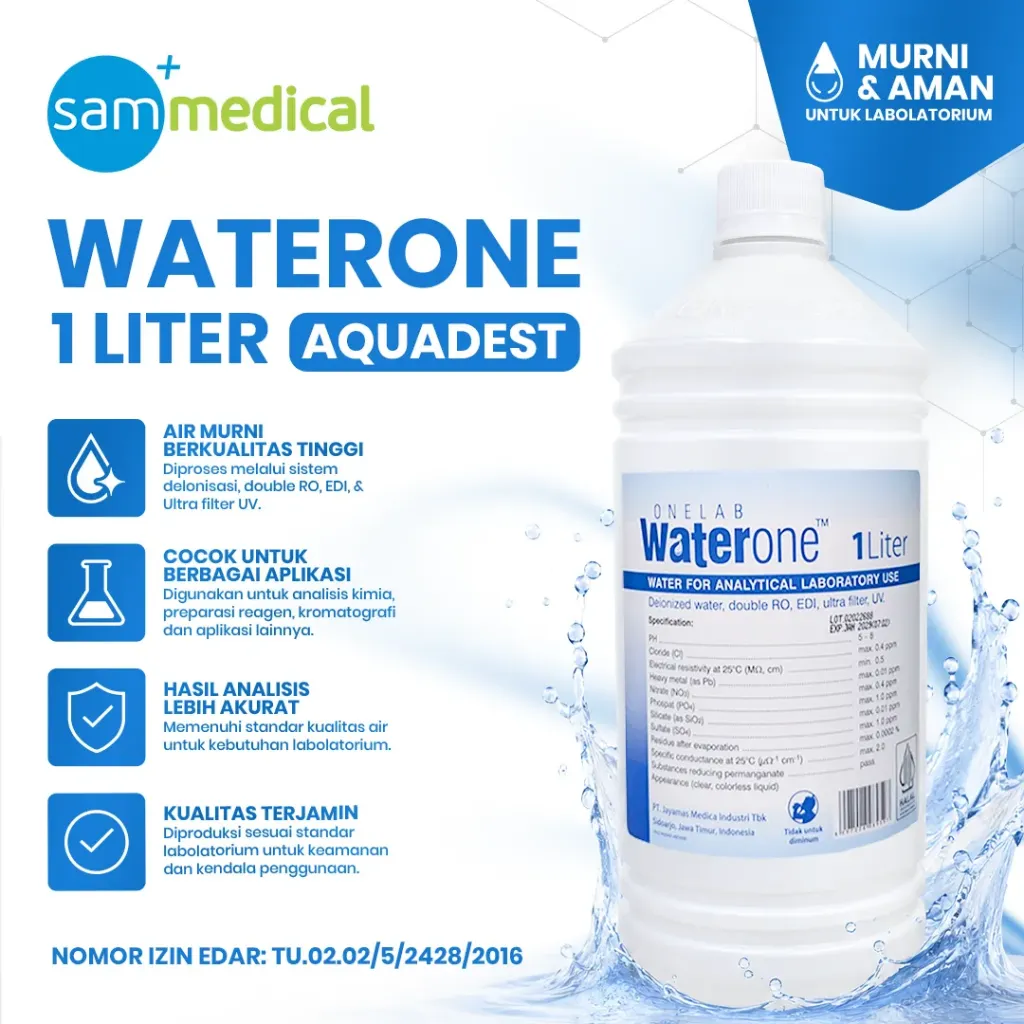 [00320190086] One Lab Water One 1L (Aquadest)