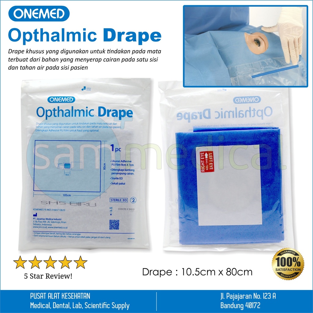 [00120190390] One Med Opthalmic Drape Biru