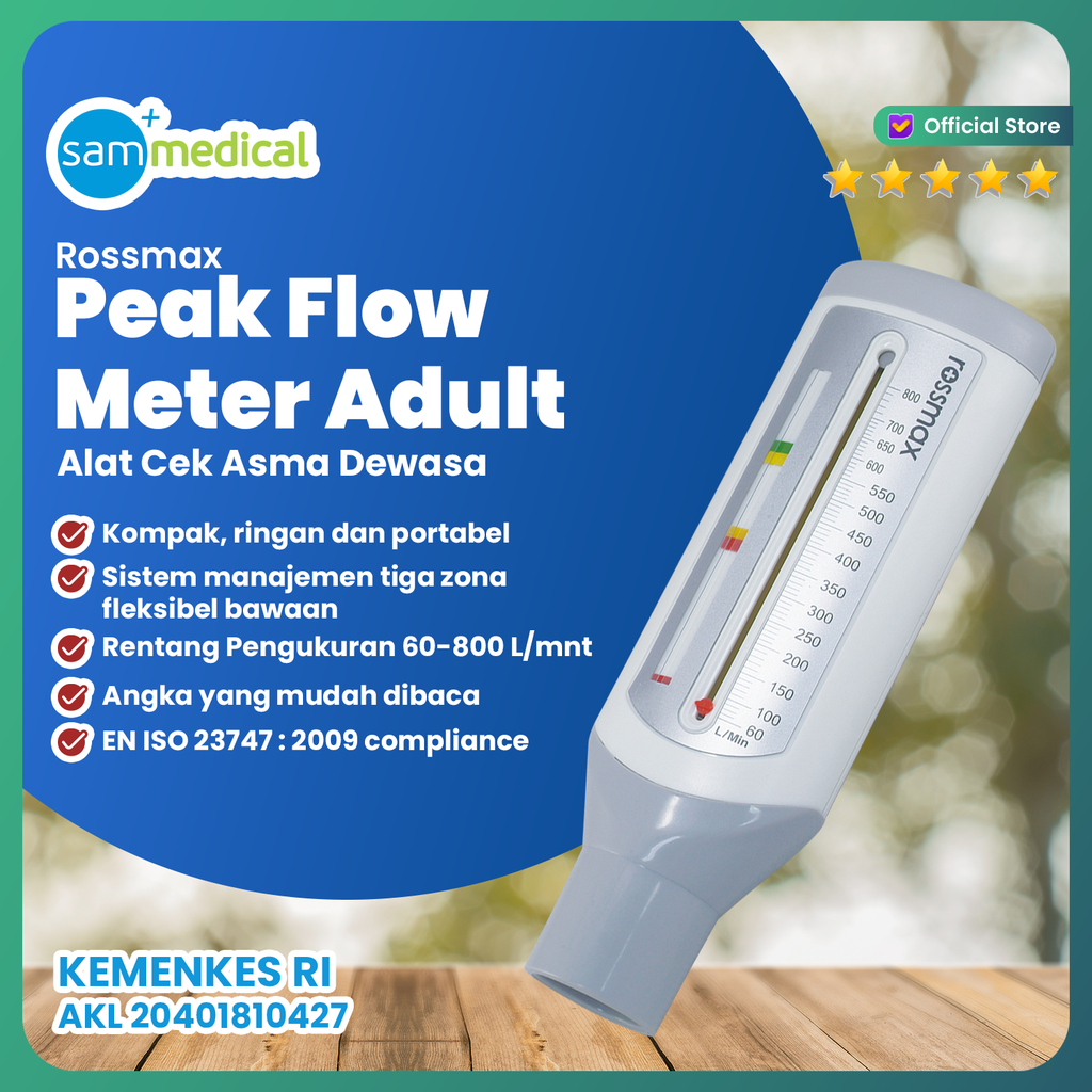 [00120190406] Rossmax Peak Flow Meter Dewasa PF120A