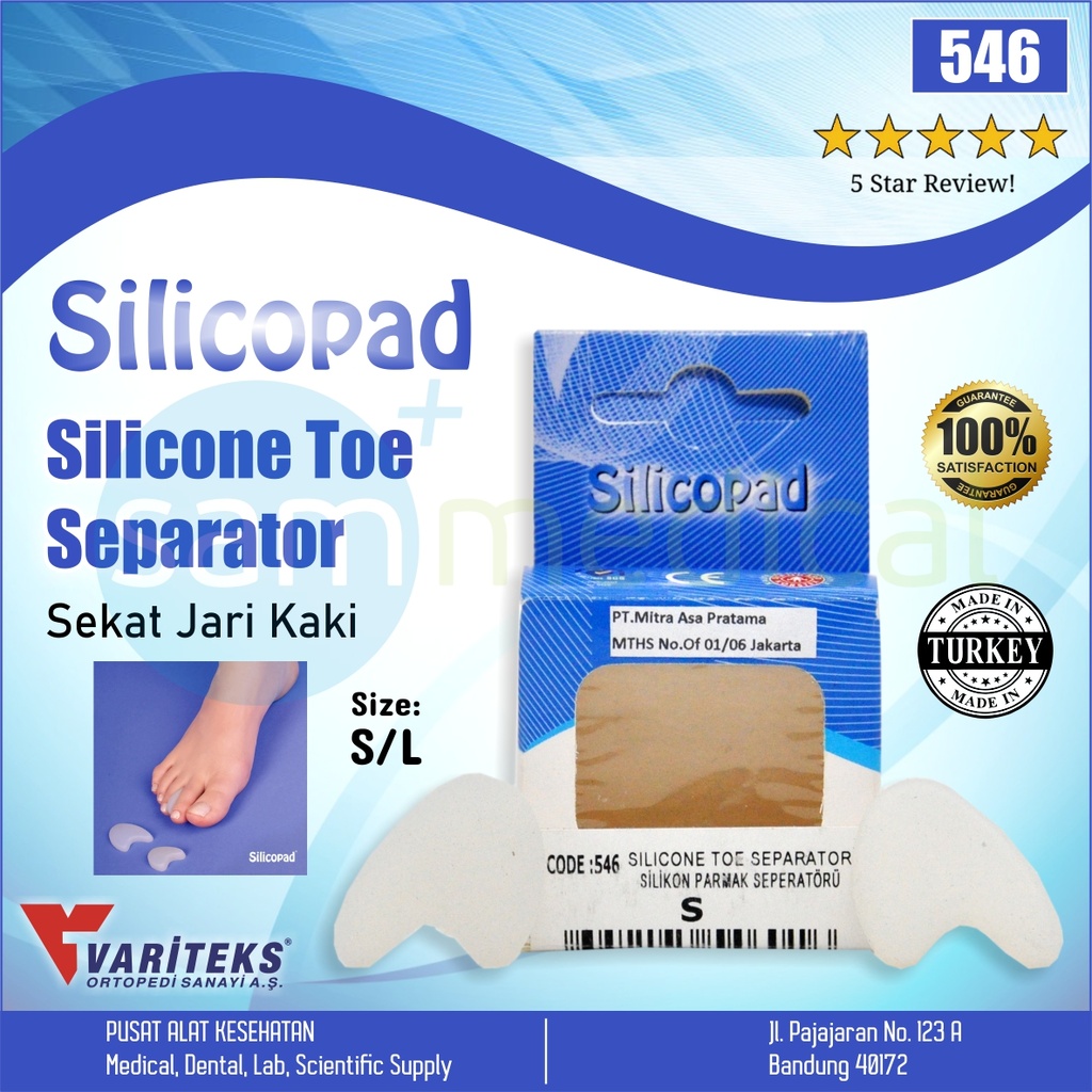 [00120190442] Variteks Silicone Toe Separator Size L