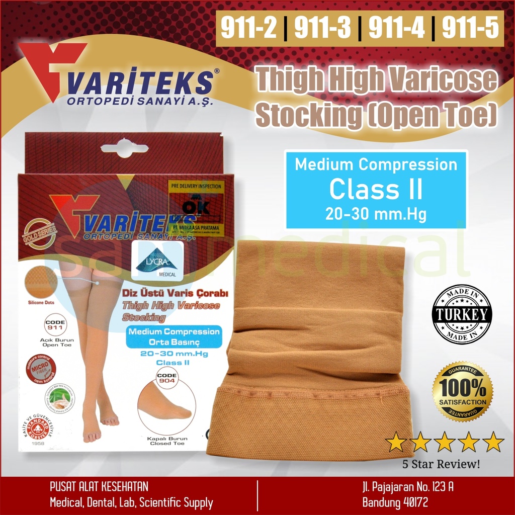 Variteks Open Toes CCL2 20-30mmHg Paha - No 5 VAR 911