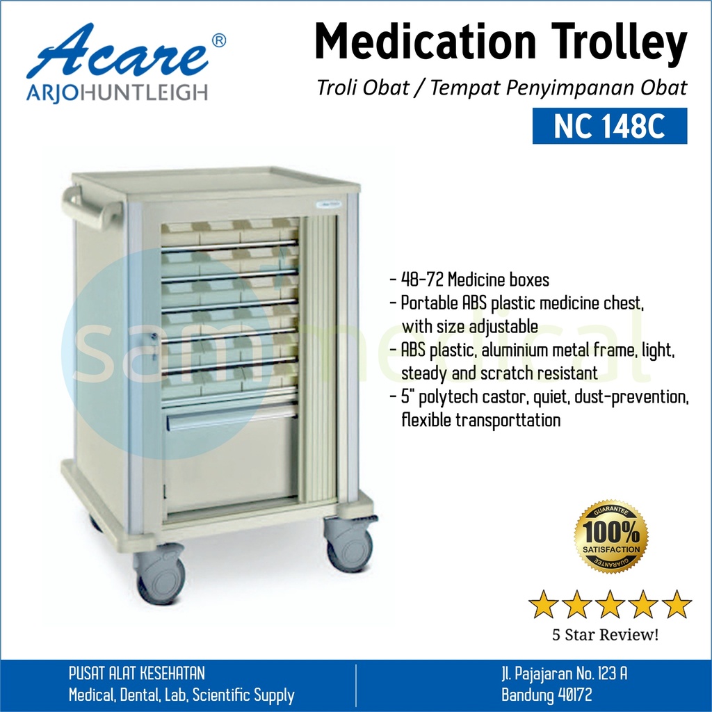 [00120190597] Acare Medication Trolley / Troli Obat NC-148C
