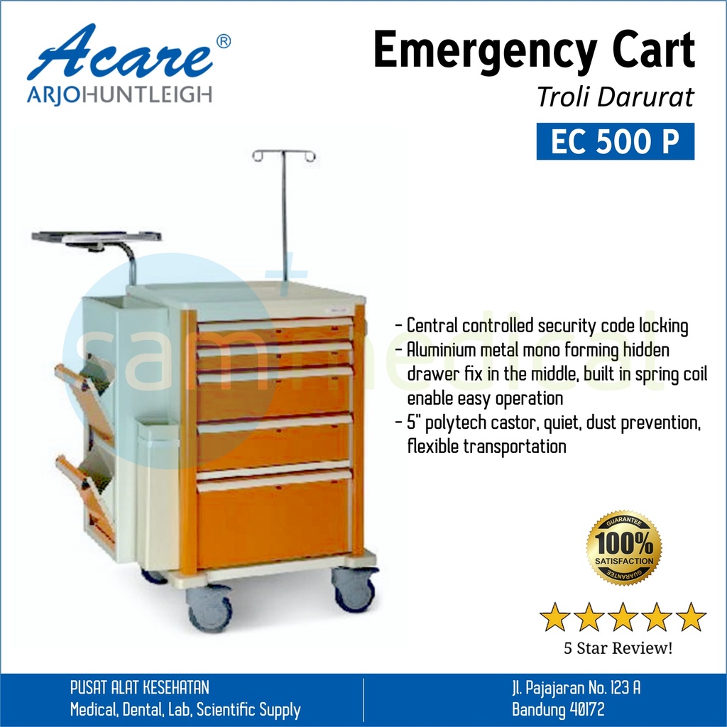 [00120190598] Acare Emergency Trolley EC 500P