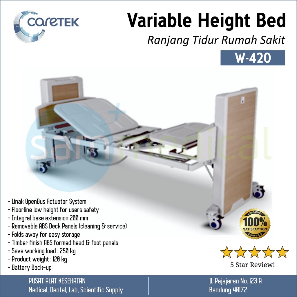 [00120190599] Caretek Hospital Bed Variabel Height W-420