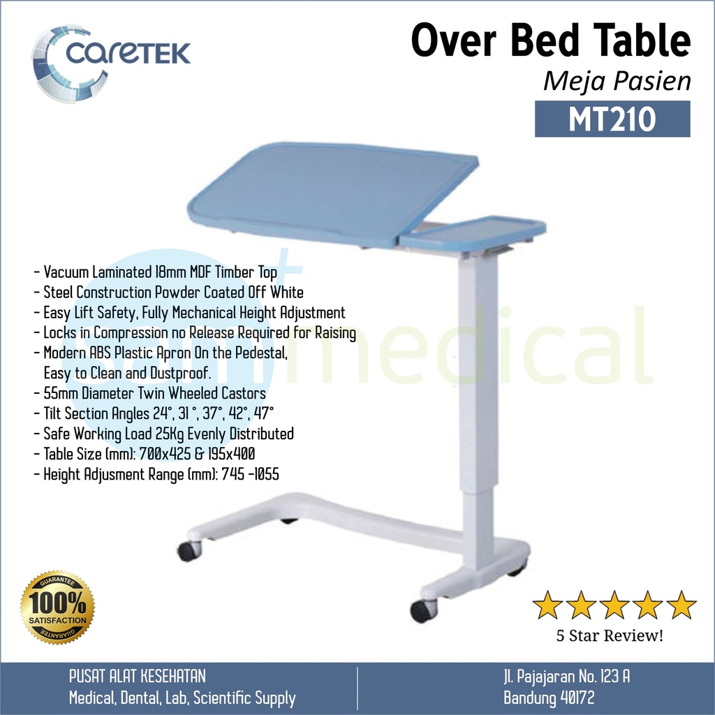 Caretek Overbed Table Flexible MT 210