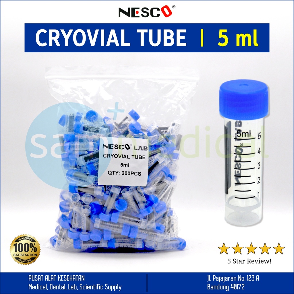 [00320190105] Nesco Cryo Tube Sample Tutup Biru 5ml KJ317