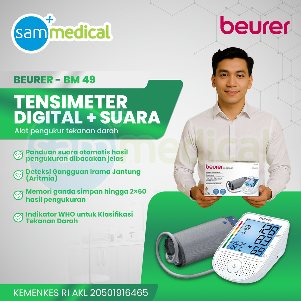 Beurer Tensimeter Digital + Suara - Lengan Bm 49