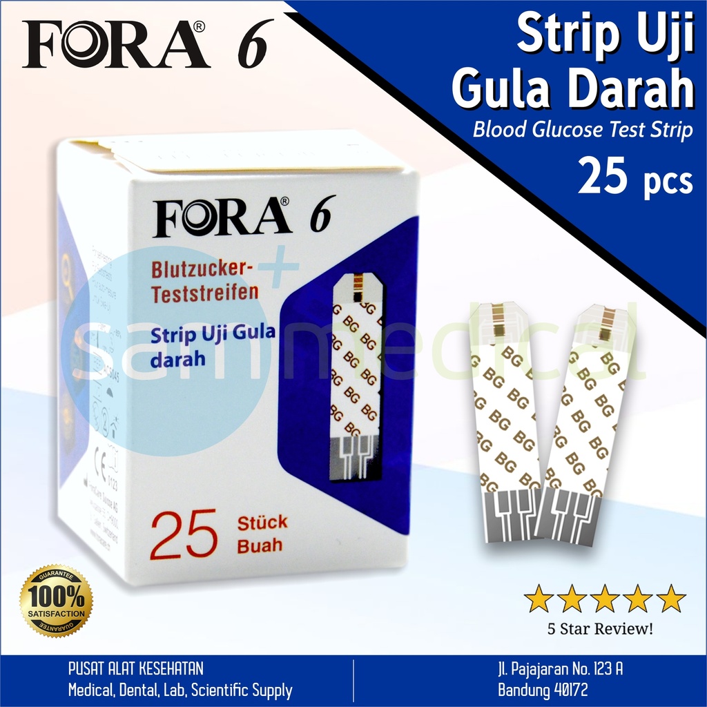 [00120190652] Fora 6 Strip Gula Darah @25pcs