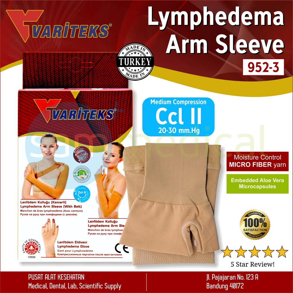 Variteks Lymphedema Arm Sleeve CCL II 20-30mmHg No 5