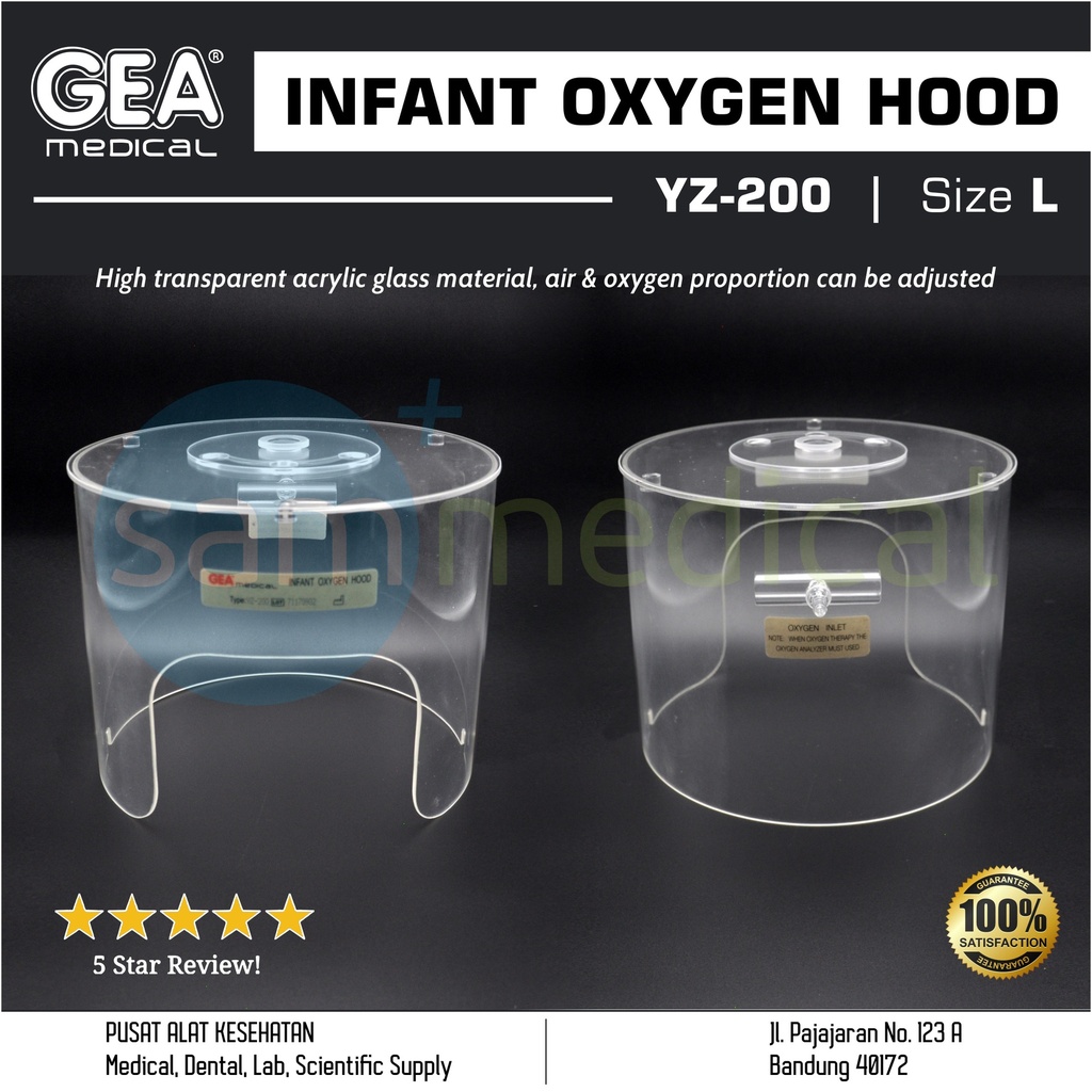[00120200033] GEA Non Contact Hood Oxygen Box Size L YZ 200