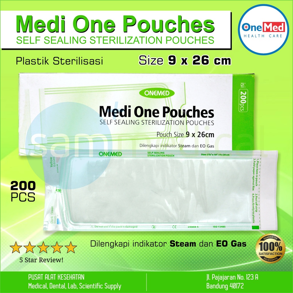 Medi One Sterile Pouch 9x26cm @pcs