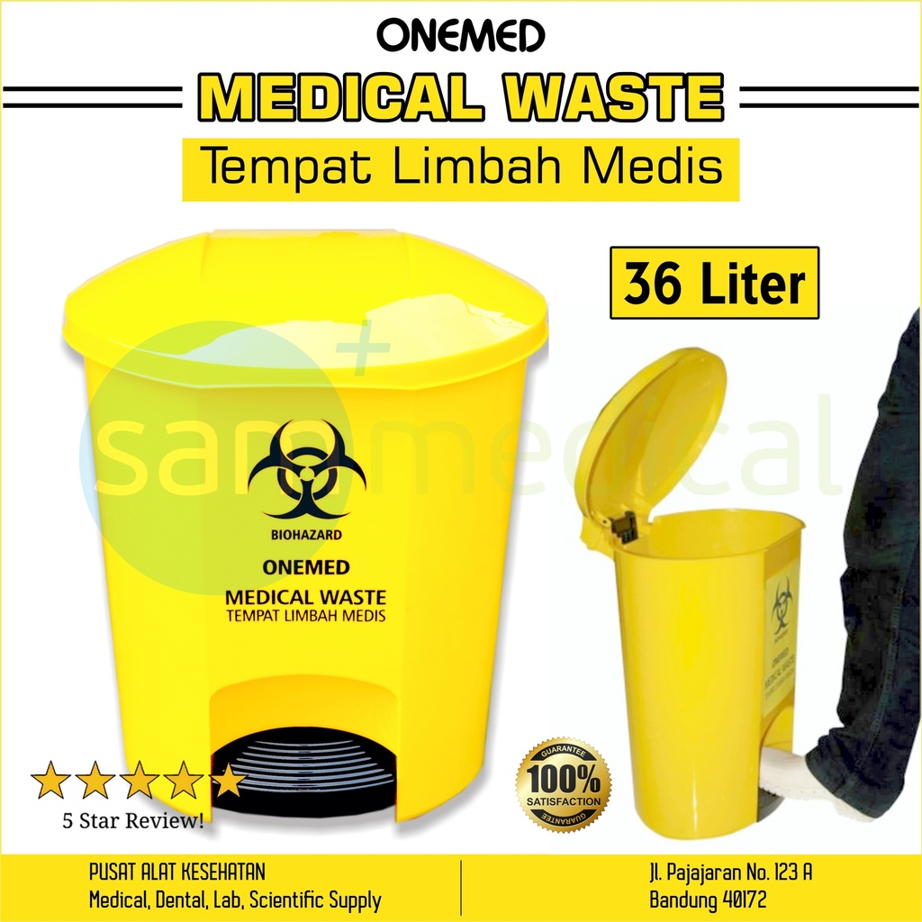 One Med Tempat Sampah Medis (Kuning) 36Liter