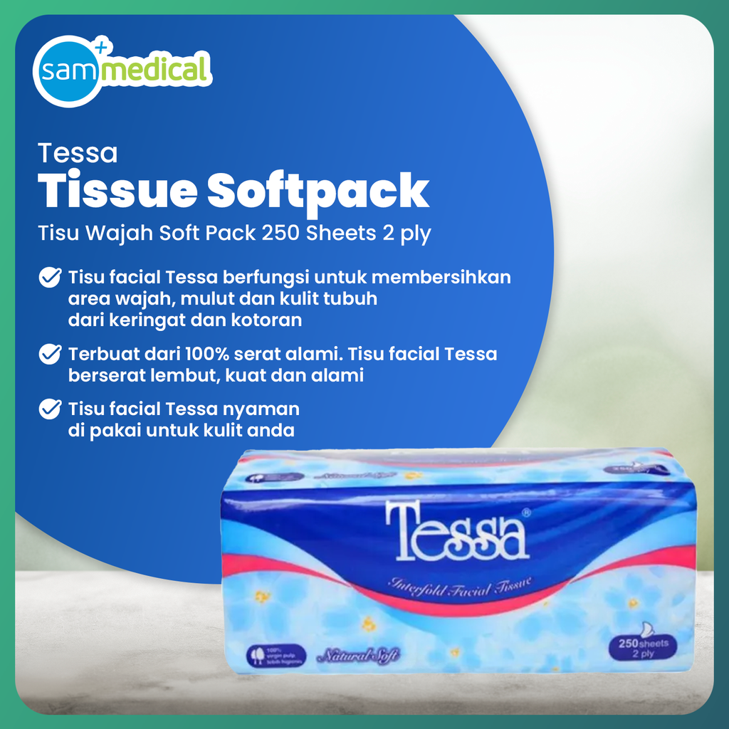 [00120200135] Tessa Tissue Softpack @250sheet
