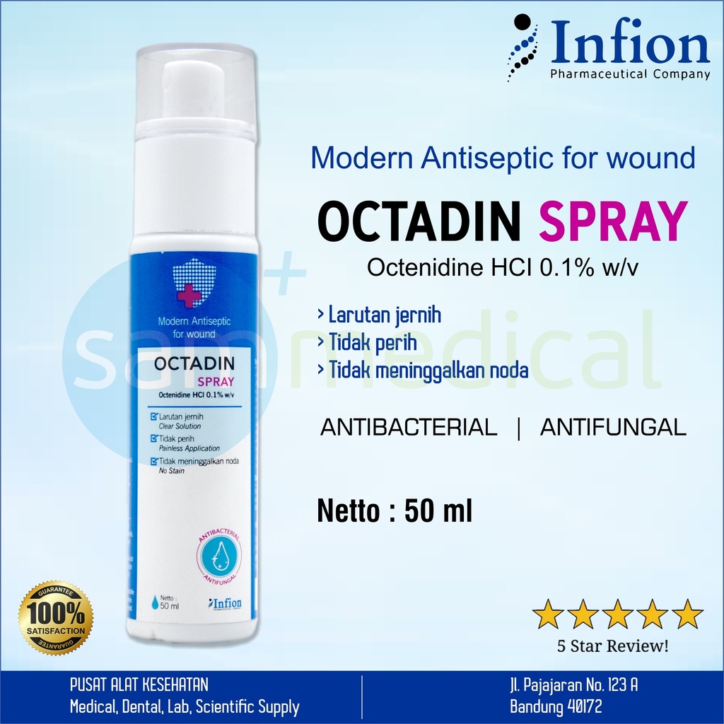 [00120200189] Octadin 0.1% Spray Antiseptik 50ml