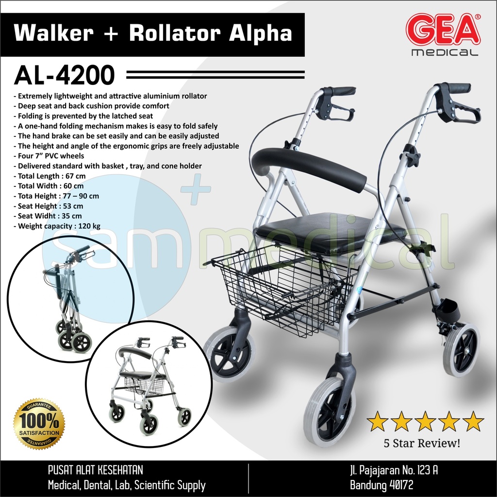 GEA Walker + Rollator Alpha AL-4200